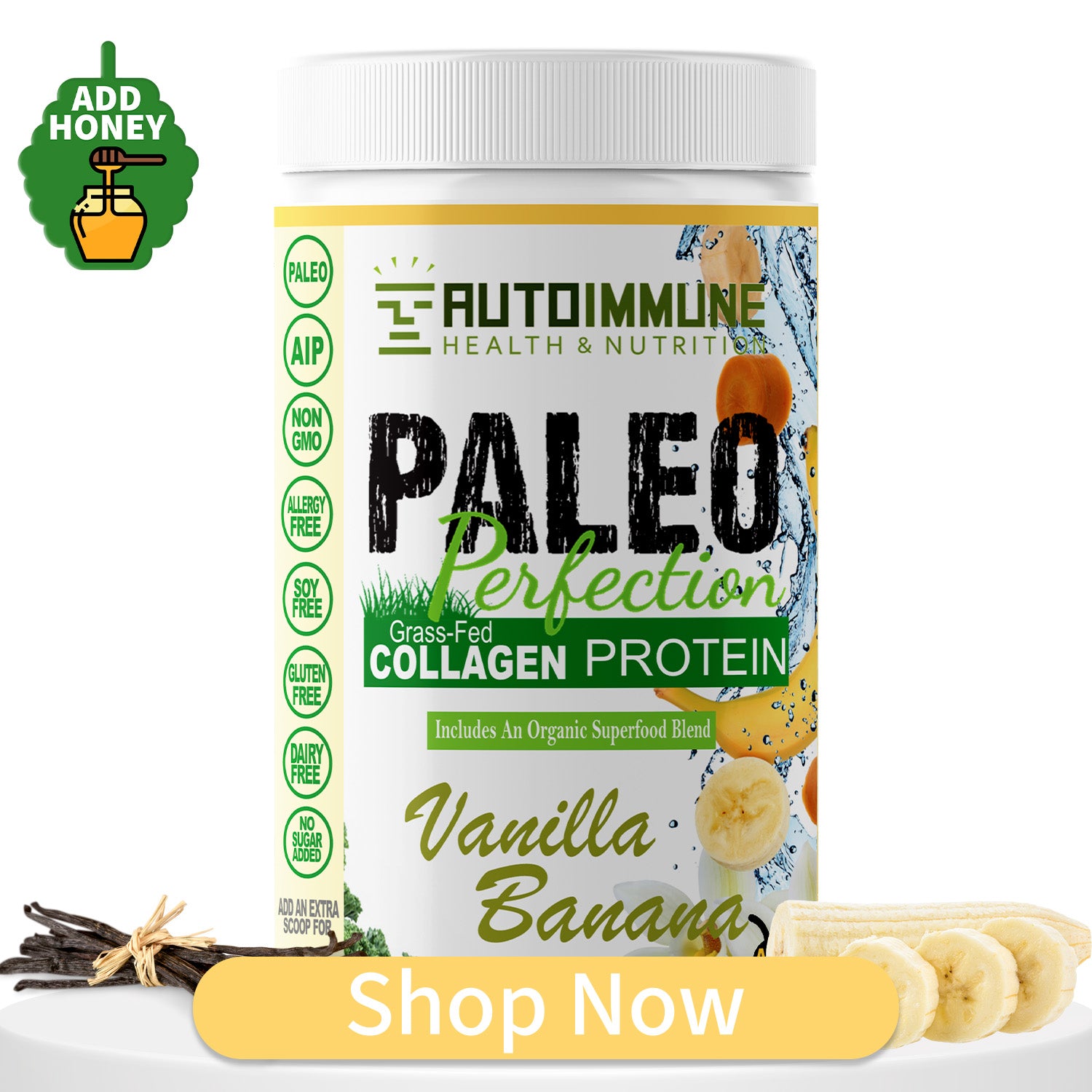 Paleo Perfection Collagen Vanilla Banana Protein Powder