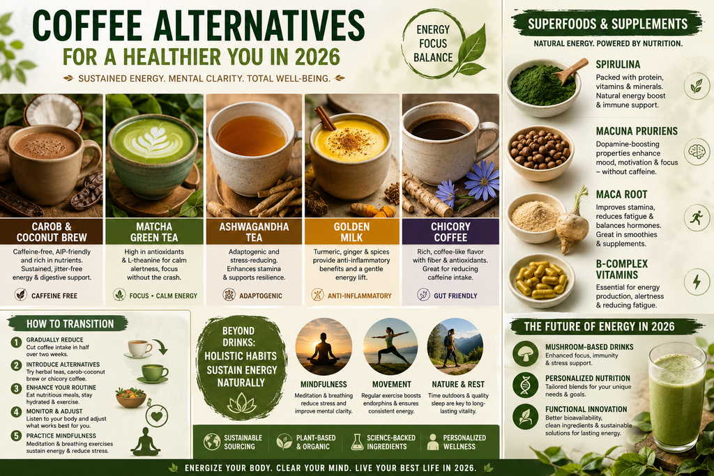 Top 10 Healthy Alternatives to Drinking Coffee in 2026